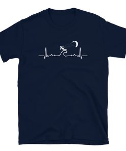 Heartbeat EKG Pulse Kitesurfing Surfer Gift T-Shirt ZA