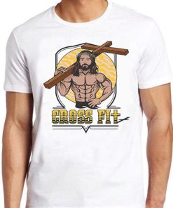 Jesus Cross Fit Funny Gym Top Cool Gift Tee T Shirt ZA