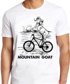 Mountain Bike Mountain Goat Riding Biking Funny Meme Cool Gift Tee T Shirt ZA