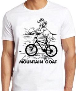 Mountain Bike Mountain Goat Riding Biking Funny Meme Cool Gift Tee T Shirt ZA