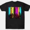 Retro New York Cityscape Skyline T-Shirt ZA