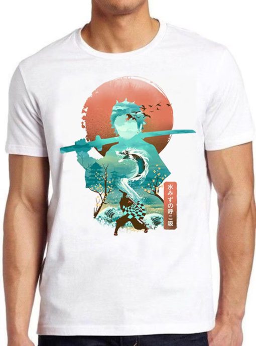 Samurai Japanese Breath Of Water Art Cool Gift Tee T Shirt ZA