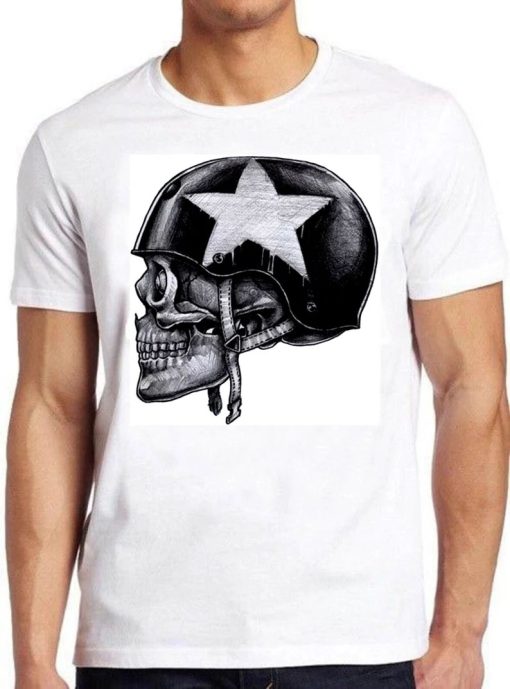 Skull Biker Harley Motorbike Ride Bike Punk Baby Retro Best Gift Top Tee Mens Womens Unisex T Shirt ZA