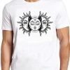 Sun Tarot Solar Eclipse Sun And Moon Psychedelic Tarot Cool Gift T Shirt ZA