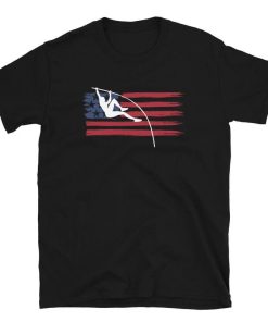 USA America Flag Pole Vault Athlete Gift T-Shirt ZA