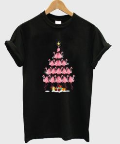 Flamingo Christmas Tree T-shirt ZA