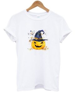 Pumpkin With Witch Hat T-shirt ZA