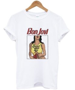 Slippery When Wet Illustration Bon Jovi T-shirt ZA