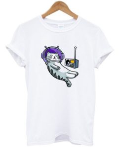 Astronaut Cat Cartoon T-shirt ZA