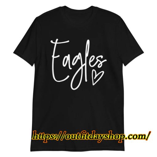 Eagles Heart School Sports Fan Team Spirit T-Shirt ZA