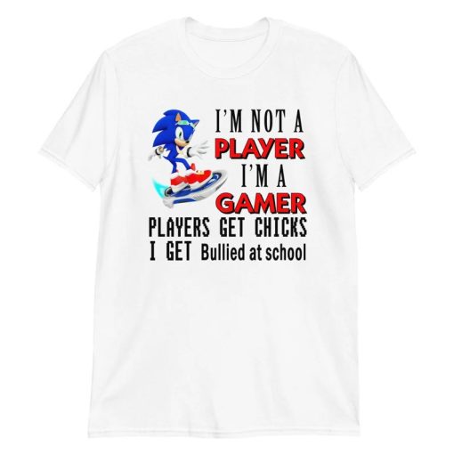 I'm Not A Player I'm A Gamer Players Get Chicks I Get Bullied At School - Meme shirt ZA