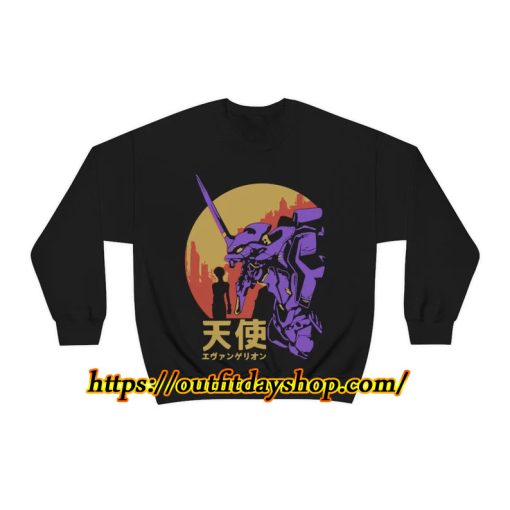 Neon Genesis Evangelion Retro Vintage Essential Unisex Heavy Blend Crewneck Sweatshirt ZA