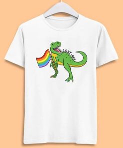 T Rex Dinosaur Gay LGBT Pride Proud Mutual SHIRT ZA
