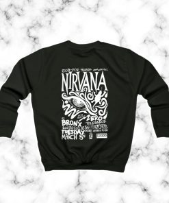 Live Nirvana Concert Chronology Sweatshirt dv