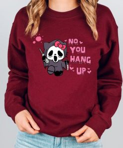 No You Hang Up Cats Horror Halloween Sweatshirt