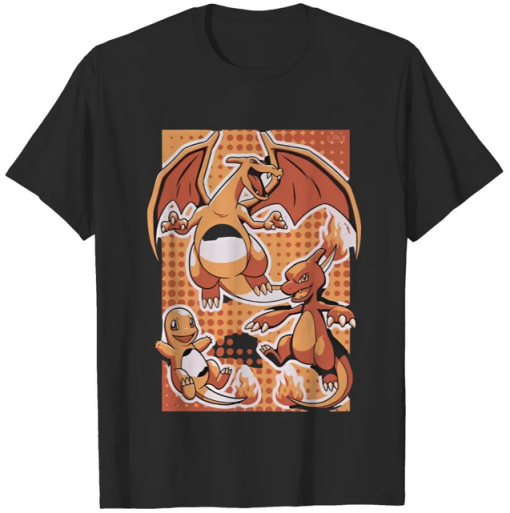 Charmander Charmeleon Charizard Vintage T-shirt AL