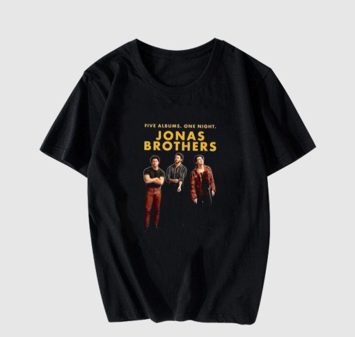 Jonas Brothers Band Five Albums One Night The Tour 2023 T Shirt