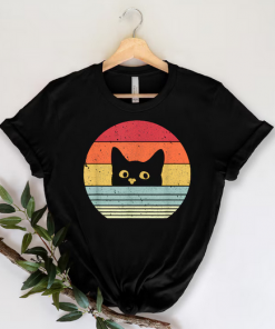 Retro Black Cat Lover T-shirt AL