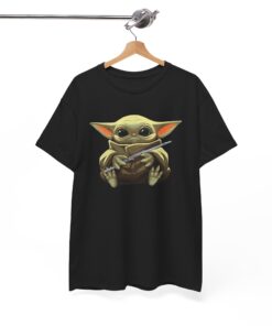 Baby Yoda Hug Flute t shirt thd