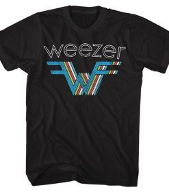 Weezer Multi Colored Stacked Logo T thd